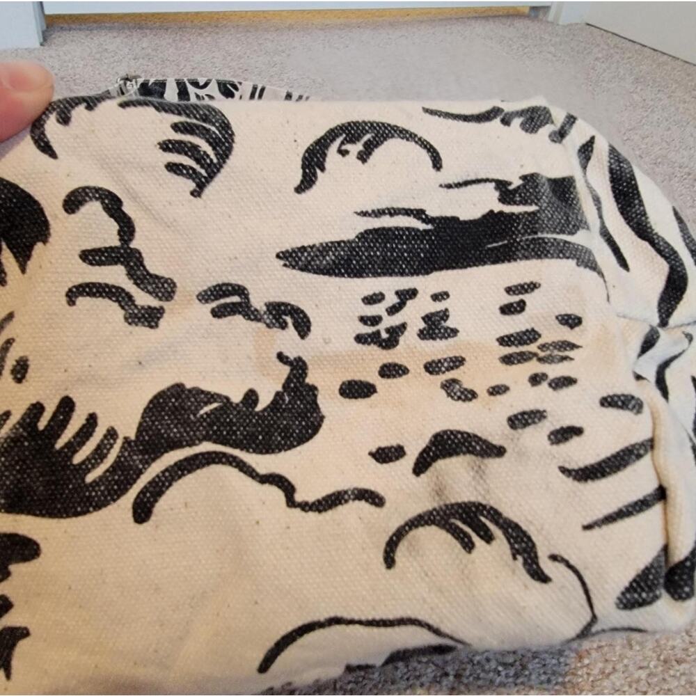 Baggu Cotton Duck Bag Tote Natural Cloud Black Waves Minimalist Collectible Rare - Picture 8 of 8